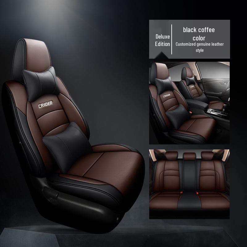 2022 Model 1.5L Sharp Luxury Lingpai Leather Car Seat Cushion - Universal Full Surround Cover for All Seasons