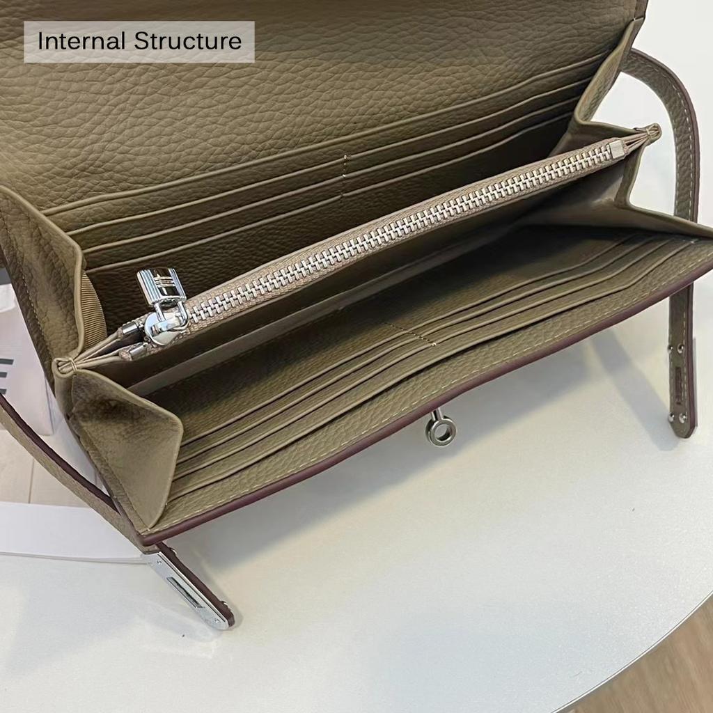 Роскошные женские кошельки из натуральной кожи, высококачественный первый слой коровьей кожи, длинный кошелек, серебристый тон, застегивающийся на замок, великолепная сумка-клатч без логотипа