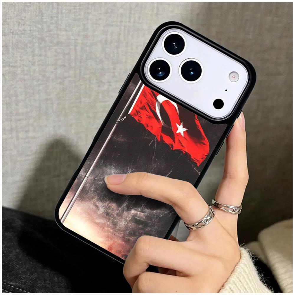 Capa Case for iPhone 17 Air 16 Pro Max 15 Plus 11 13 Mini 14 12 Back Phone Cover Turkish flag soldier