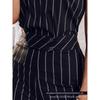 European and American Temperament Women clothes Stripe Vest + Pants Fashion Set Heart + Pants Set
