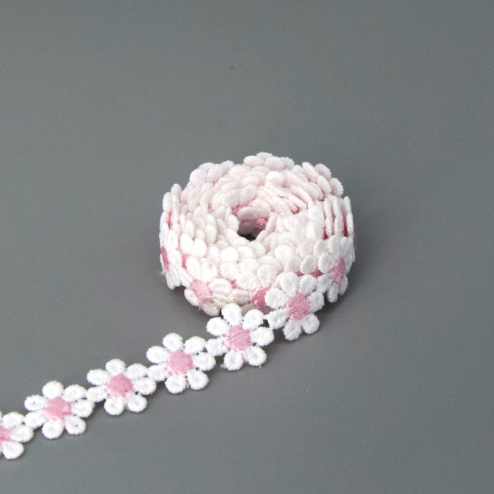 2 Yards Assorted Color Daisy Flower Trim, Embroidery Fabric Sewing Accessories Craft Supplies 14mm