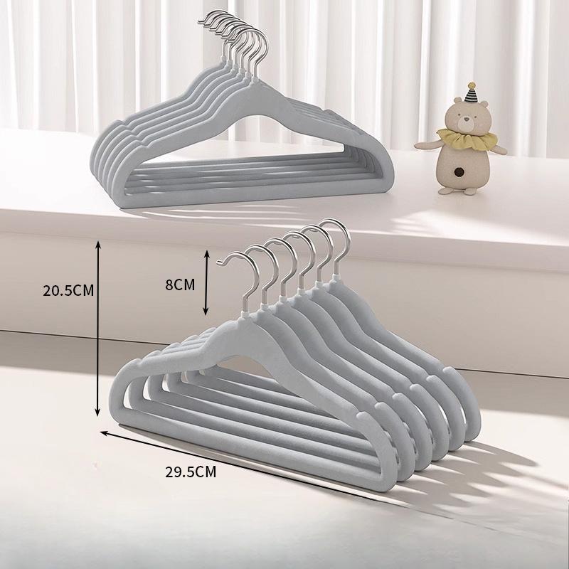 Children's Flocked Small Clothes Hanger Home Hanging Clothes Baby Scarless Anti-slip Clothes Hanger