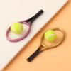Garden Gift Mini Tennis Racket&Ball Sport Tennis Model Miniature Tennis Racket Doll House Tennis