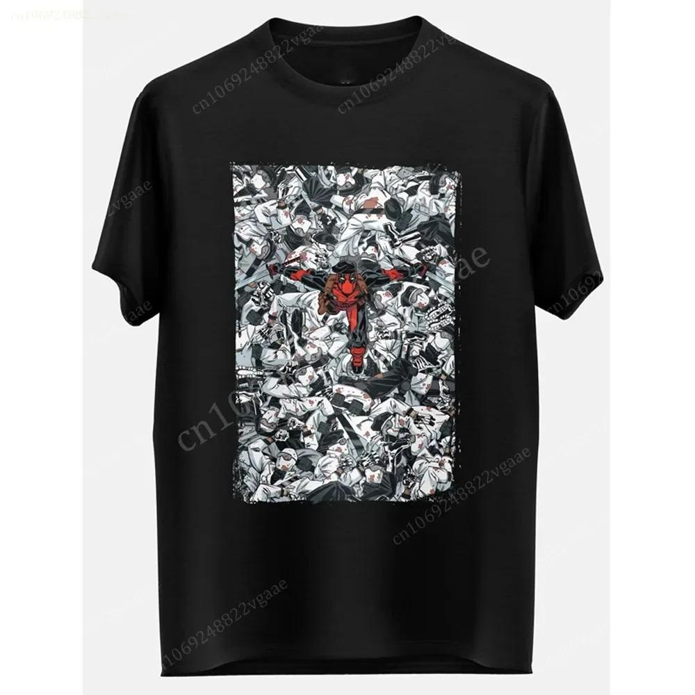 2025 New Deadpool T-Shirt X-Men Anime Graphic Print One-Piece Baseball Jacket Men's Casual Fall/Winter Top