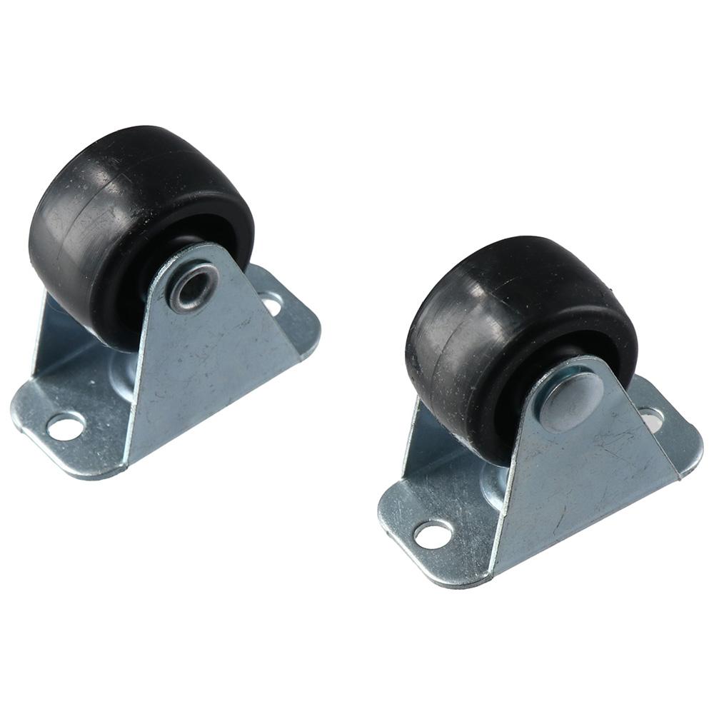 4 шт. черные резиновые колесики, маленькие колеса тележки, сверхмощные мебельные ролики, набор верстаков