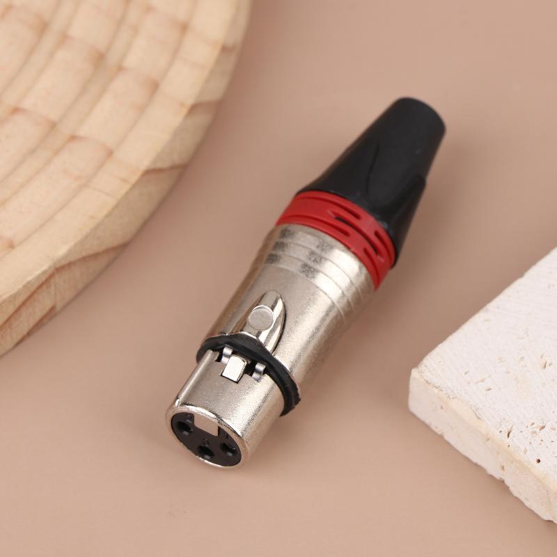 1Pc Pin XLR Plug Jack Male / Female Microphone Connector MIC Adapter XLR Cable Terminal Audio Wire Connector