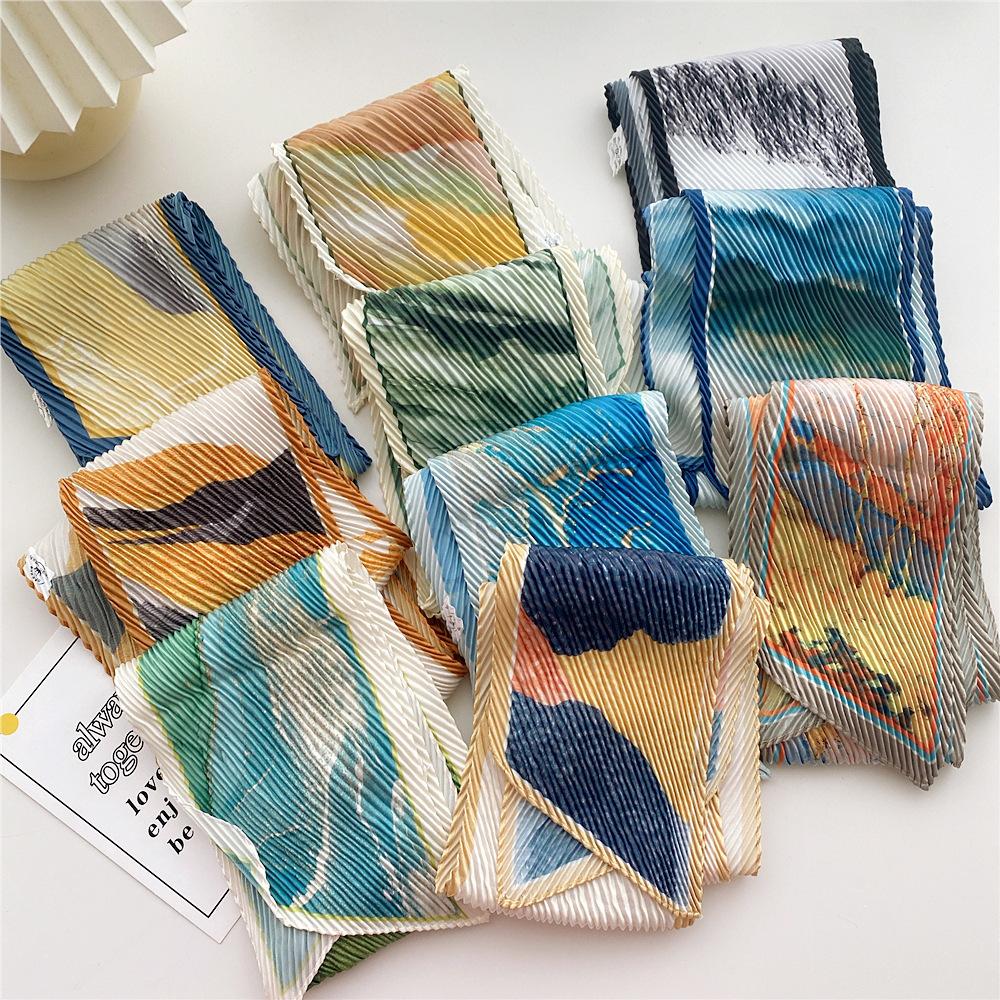 New Scarves Silk Scarves Women'S Spring And Autumn Season Long Decorative Professional Scarves Summer Thin Styles Paired With Shirts Stylish