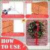 Modern Stainless Steel Masonry Wall Hangers For Christmas Wreaths And Home Storage