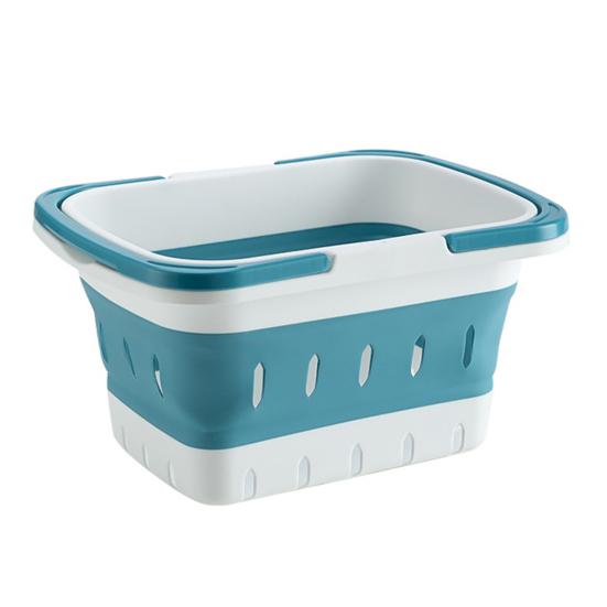 Storage Basket Portable Folding Plastic Bath Caddy with Handle Large Capacity Strong Load-bearing Travel Bathroom Organizer