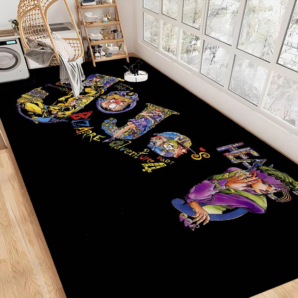 J-JoJo's Bizarre Adventure Bathroom Mat Kids Room Bedroom Decoration Balcony Anti-Slip Doormat Living Room Bedside Area Rugs
