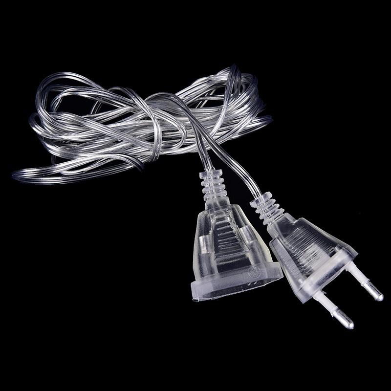 3M EU Plug Extender Transparent Wire for Christmas LED String Light Garden Decor X CDN