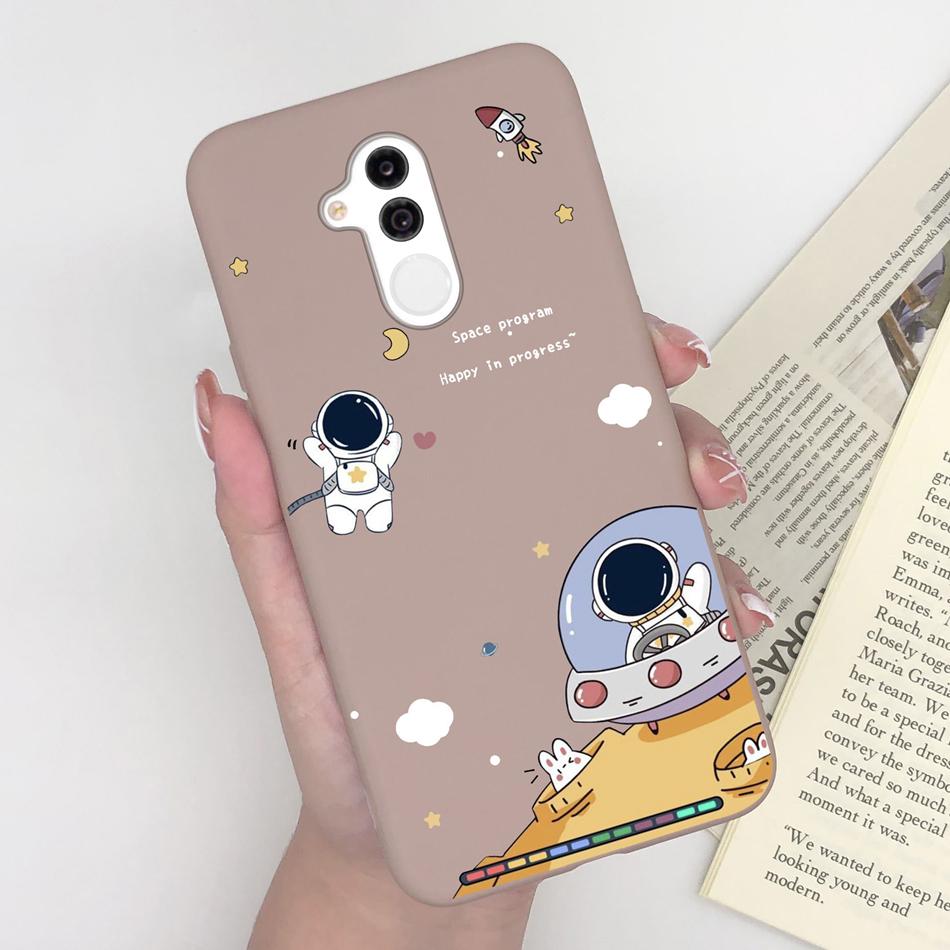Case For Huawei Mate 20 lite Cute Astronaut Soft Matte Silicone Bumper For Huawei Mate 20lite Phone Back Cover Coque Bumper Capa
