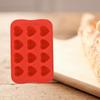 Silicone Ice Cube Tray 12-Cavity Heart-Shaped Mold for Ice Chocolate Candy Making Kitchen Accessories Red Chocolate Mold