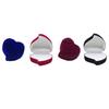 Luxury Heart-Shaped Wedding Ring Box Jewelry Display Storage Box Engagement Rose Flower Design Ring Box Couple Gifts Box