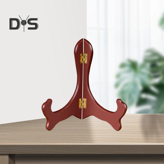 Wooden Plate Stand Easel Holder Display Stand for Picture Frame Art Decorative Handmade Wood Multifunctional Tea Cake Holder Home Office Decor Stable