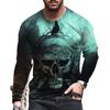 Men Simple T Shirts Sport Wear Autumn Round Neck Long Sleeve Top Men's Spring Plus Size 3d Print T Shirt