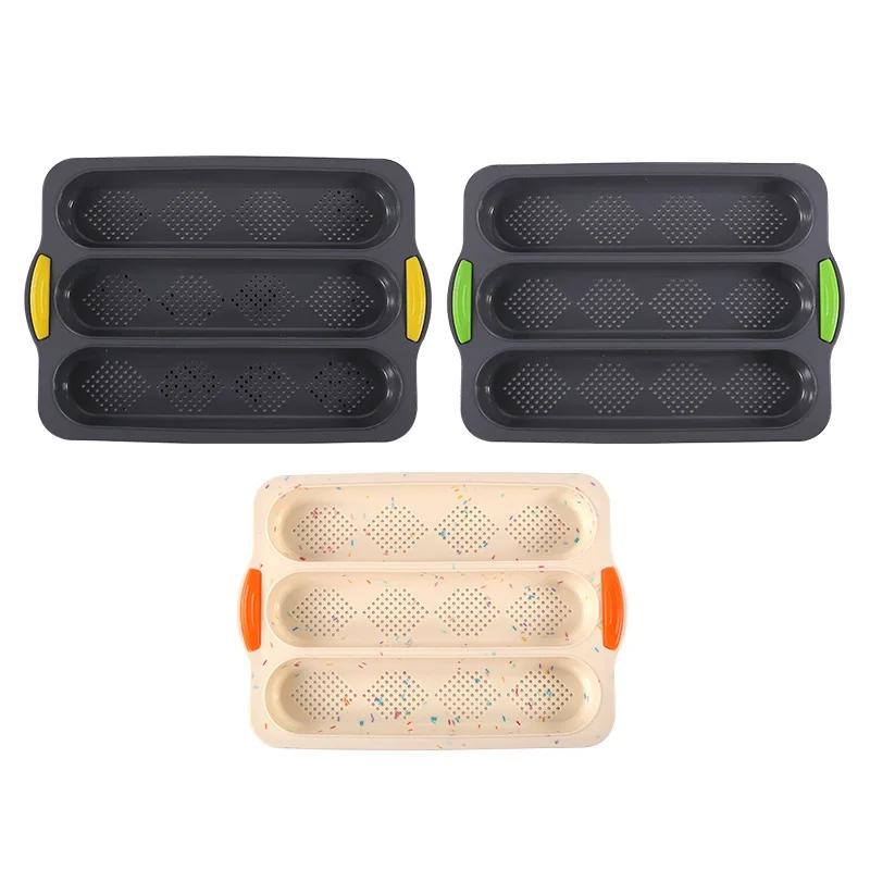 Baguette Pan Baguette Baking Tools French Bread Baking Mold Muffin Bakeware Non Stick Silicone Bread Molds for Dishwasher Safe