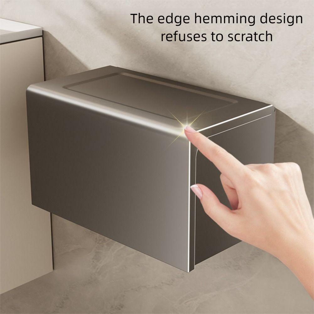 Waterproof Roll Paper Storage Rack Punch-Free Paper Towel Holder Bathroom Accessories
