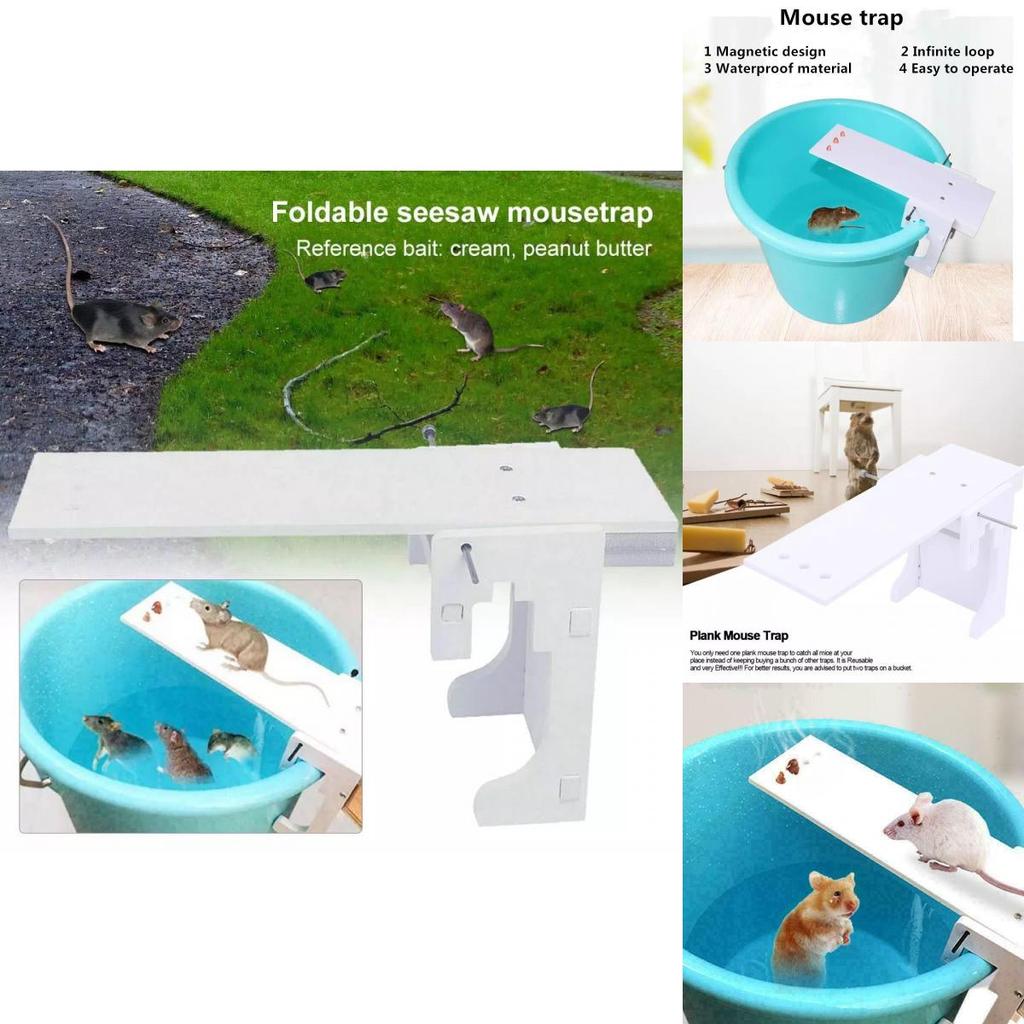 Mouse Trap Catch Rat Trap Catch Walk The Plank Humane Bucket Mice Auto New Reset