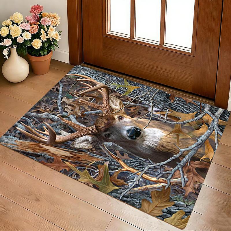 Whitetail Buck Living Room Nonslip Area Rug Soft Carpet For Bedroom Game Playroom Sofa Office Home Decor Doormat Christmas Gift C9302596