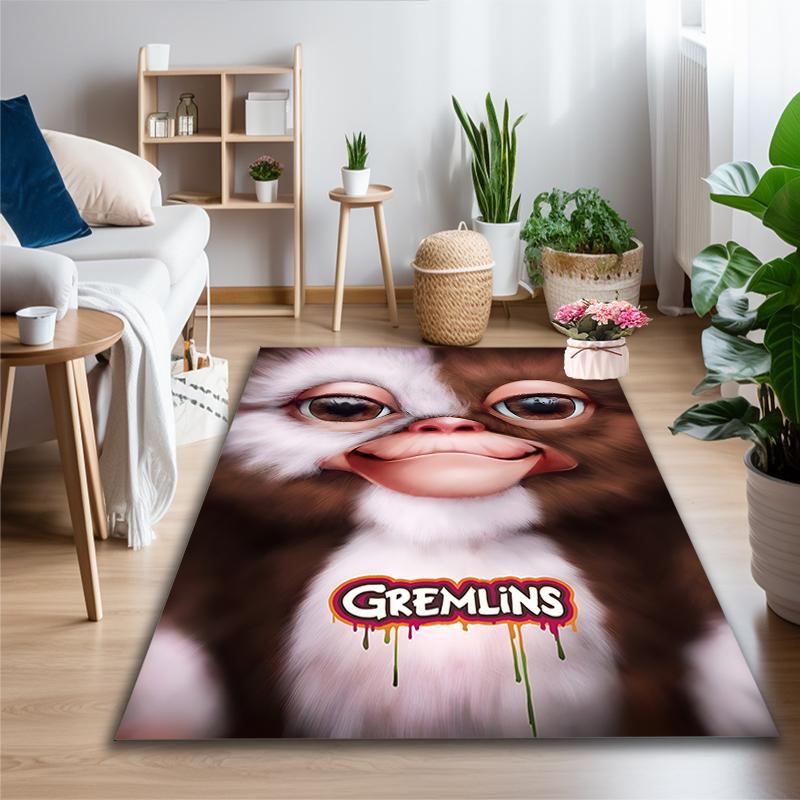 Gremlins Creature Portrait Carpet, Non-slip Office Chair Rug, Digital Print Home Area Rug, Unique Festival Decorations