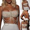 Многослойная цепочка на тело с бусинами, цепочки на грудь, body chain harness для фестивалей и рейвов, аксессуары для тела, украшения для женщин и девушек