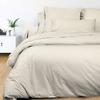 Cotton Duvet Cover 260x240 Cm PERCALE Ecru, by Soleil D'ocre