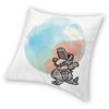 Totodile Square Pillowcase Polyester Linen Velvet Printed Zip Decorative Home Cushion Case