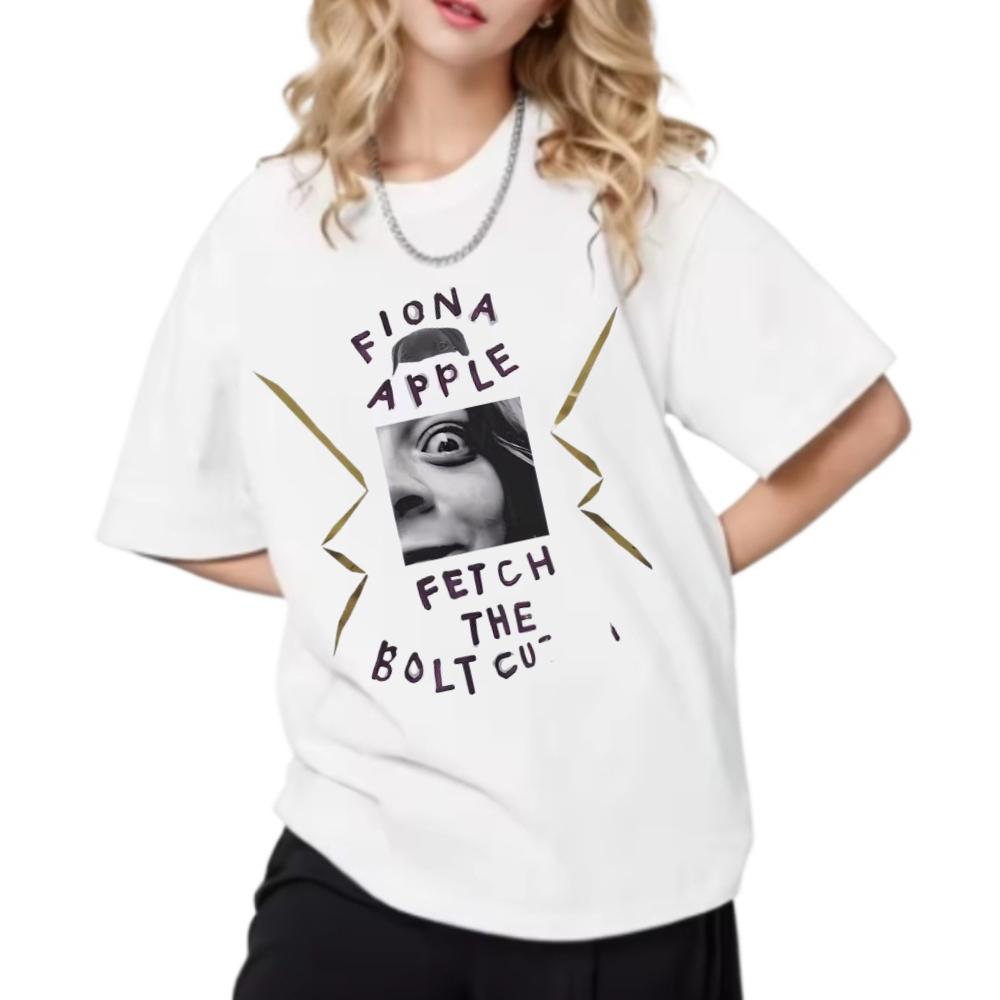 Лимитированная футболка с принтом альбома Fiona Apple Fetch The Bolt Cutters Оверсайз Мужская Женская Рок Уличная мода Мужская мода Хип-хоп Футболка