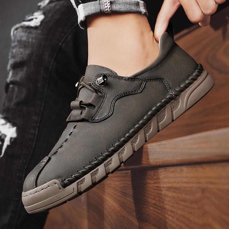 Fashion Fashionable Autumn Men Comfortable One Foot Handmade Soft Soled Casual Shoes Outdoor Men's Breathable and Non Slip Sports Shoes