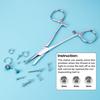 1pc 316L Stainless Steel Piercing Forceps Clamps Pliers for Nose Ear Belly Navel Lip Professional Body Piercing Supplies Tool