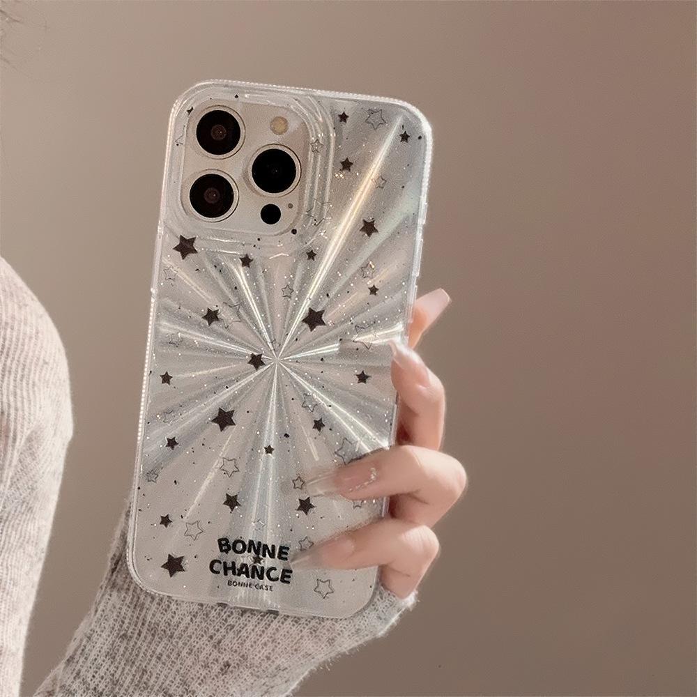 Aurora Ins Black Star Mobile Phone Case for Apple 15pro Max for IPhone13 Anti-fall 16 Sweet Cool 14 Hard