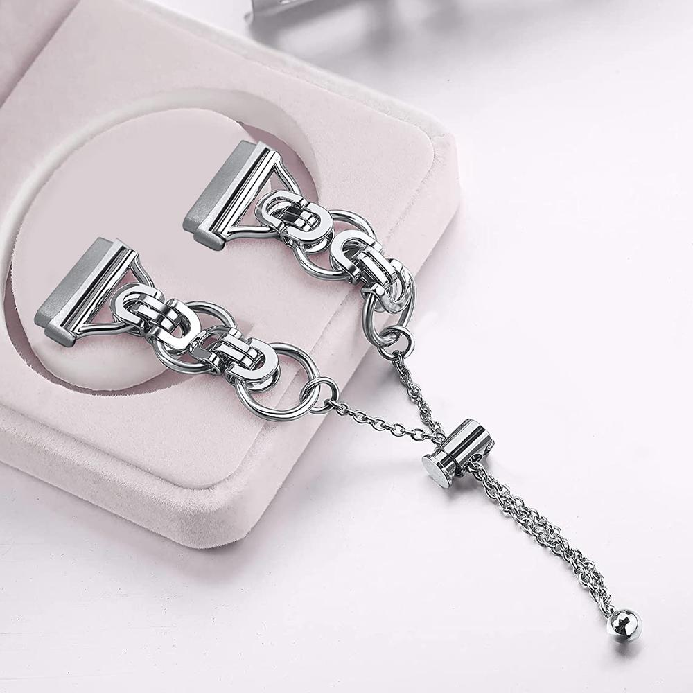 Для Fitbit Versa 4/Sense 2 Ремешок для часов из нержавеющей стали Браслет из бисера