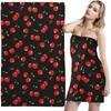 Пляжное полотенце из микрофибры с принтом вишни, быстросохнущее, легкое, для серфинга, плавания, йоги, лето