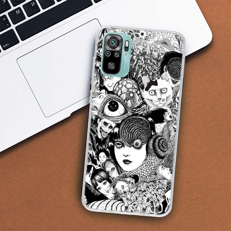 Чехол для телефона с изображением аниме Junji Ito Terror Horror для Xiaomi Redmi Note 10 Pro Max 10S 9 9S 9T 8 8T 11T 11S 11 5G 11E 7 6 5 4X Coque Cove