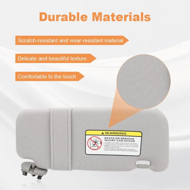 Sun Visor For Toyota Yaris 2007-2013 Tundra 2004-2006 Grey Left Side Right Side Driver Passenger Side Car Accessories