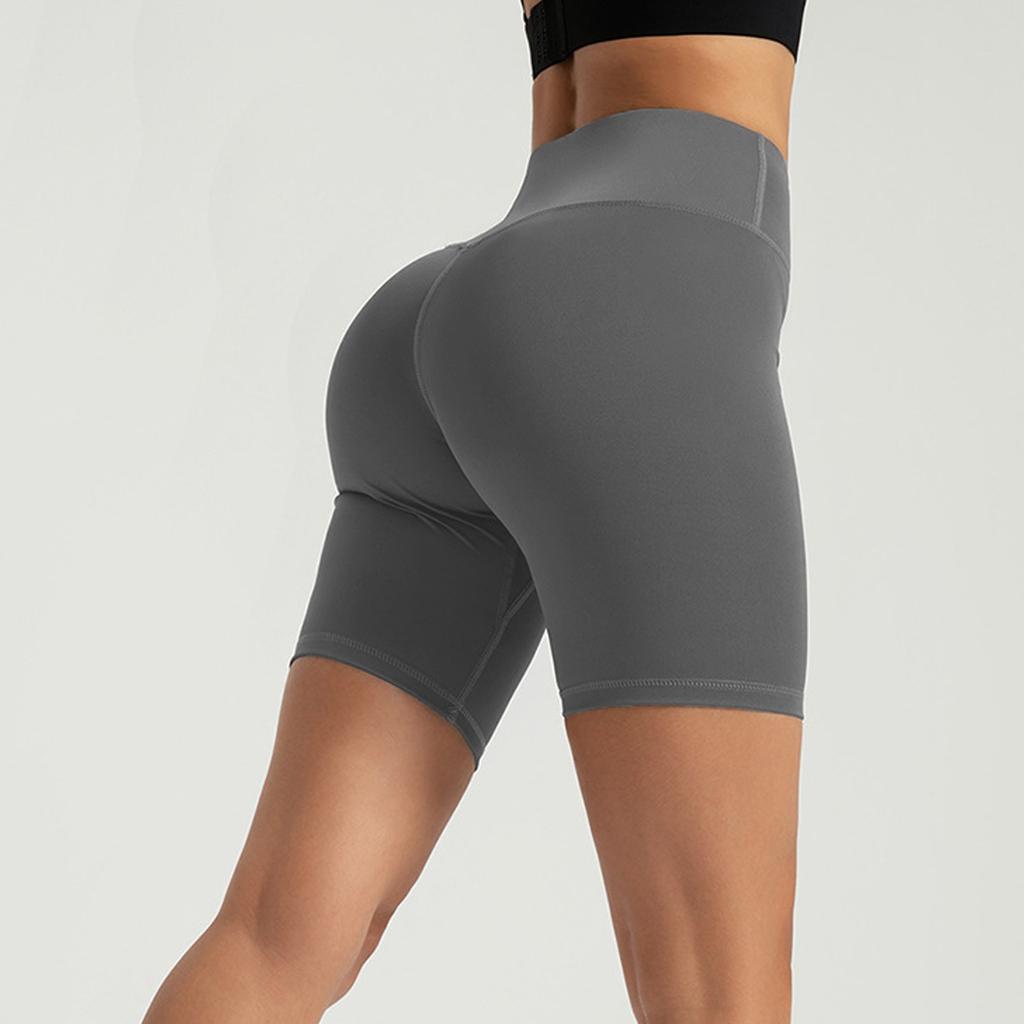 Женские спортивные шорты для фитнеса, персиковые шорты на бедрах, с высокой талией, эластичные колготки для йоги