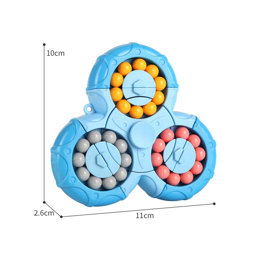 Fidget Spinner 6-sided Cube 2-in-1 Puzzle Decompression Toy Compact Portable Creative Stereo Flip Rotating Educational Toy