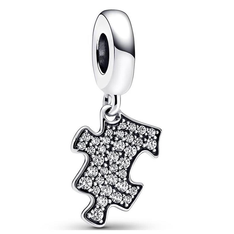 European Style DIY Charm Beads for Jewelry Making, Gold Plated CZ Heart Animal Dangle Charms, Pandora Compatible Bracelet Necklace Accessories