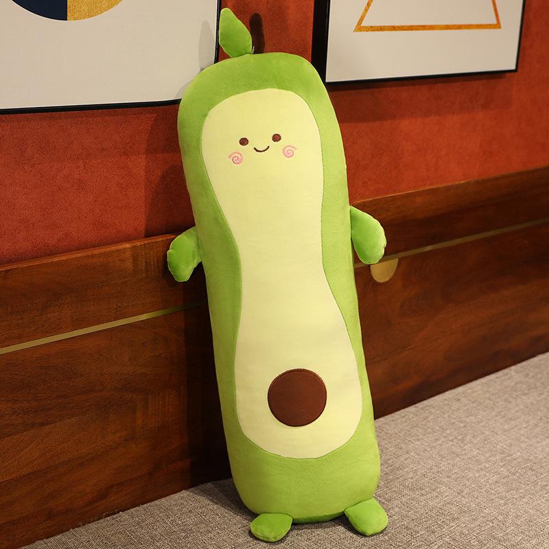 Съемная и моющаяся кукла-подушка в виде авокадо, большая плюшевая игрушка, длинная полосатая кукла-подушка, подарок на день рождения