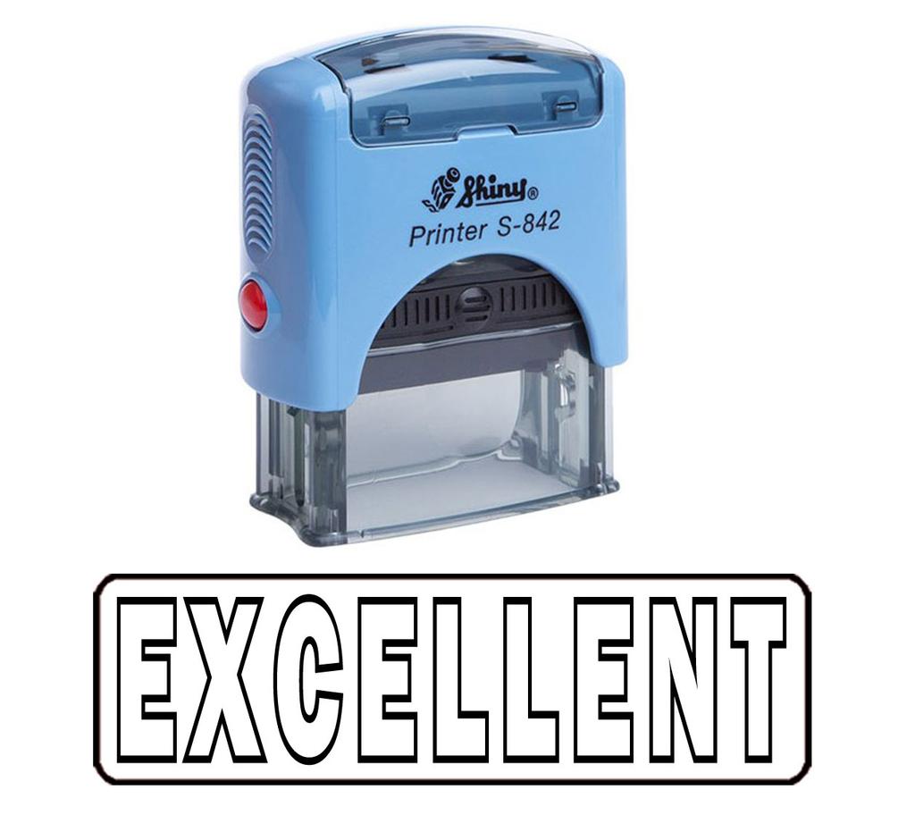 EXCELLENT Self Inking Rubber Stamp Office Stationary Custom Shiny Stamp
