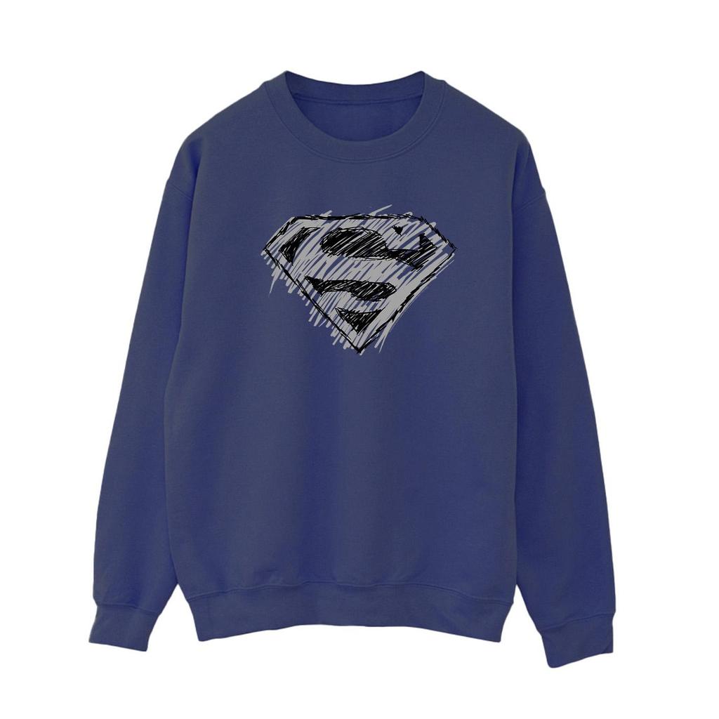 DC Comics Womens/Ladies Superman Logo Sketch Sweatshirt