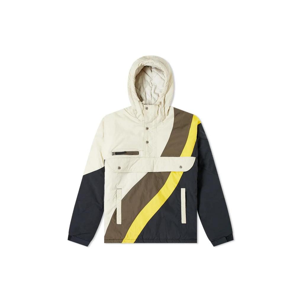 Li Ning Color Block Splicing Design Thick Hooded Pullover Jacket Men Jackets Multicolor AJMQ723-1