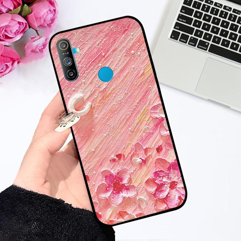 Чехол для Realme C3 RMX2021 RMX2020 Роскошный Цветной Расписной Чехол для Телефона Для Oppo Realme C3 4G Мягкий Силиконовый ТПУ Защитный Fundas