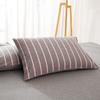 Japanese Style Cotton Pillowcases Set Of 2 30s Knit Jersey Fabric Striped Design Single Double Bed