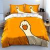 Cute Cartoon Yellow Duck Printed Bedding Set, Kid'S And Adults' Bedroom Decor, Exquisite Three-Piece Bedding Set Gift