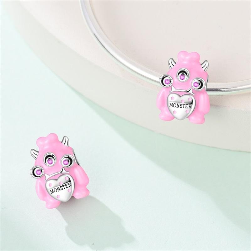 Copper Metal Cute Monster Paradise Charm Bead Components Pendant Bead Component Compatible With Designed For The Brand's Do It Yourself Bracelet High
