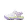 Li Ning Kids Comfortable Versatile Soft Sole Sandals Kids Footwear Standard-White Rose-Purple YKUU044-4