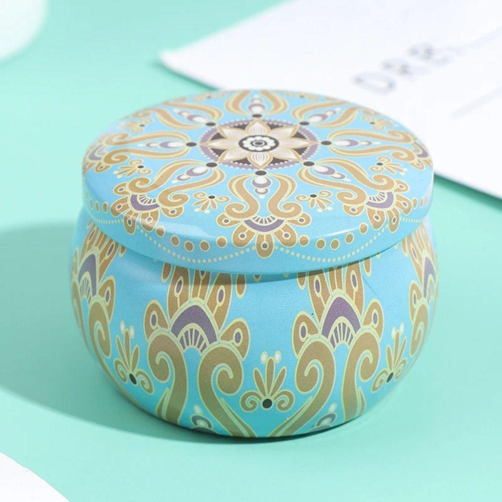 Drum-shaped Tin Box Party Supply Storage Case Durable Candy Cookie Box