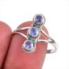 Натуральный драгоценный камень танзанит 925 чистое серебро ювелирное кольцо размер 10 q8H17